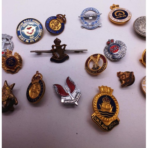 182 - MIXED LOT OF COLLECTABLE MILITARY BADGES