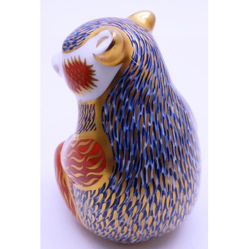 204 - ROYAL CROWN DERBY HONEY BEAR GOLD STOPPER