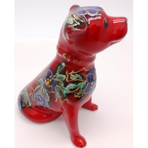 224 - ANITA HARRIS STAFFY DOG, SIGNED IN GOLD