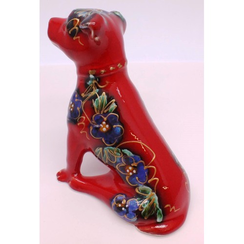 224 - ANITA HARRIS STAFFY DOG, SIGNED IN GOLD