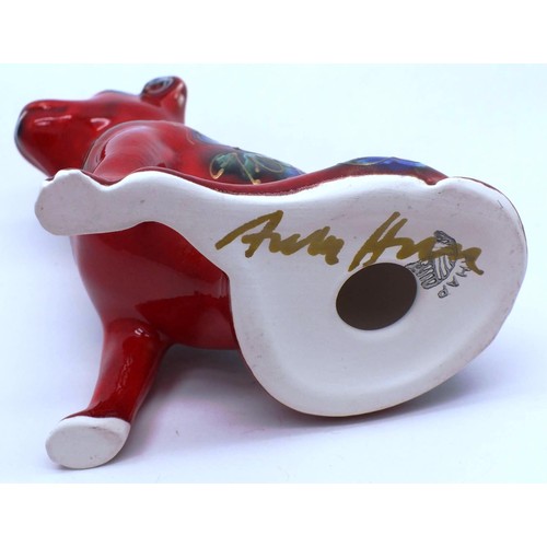 224 - ANITA HARRIS STAFFY DOG, SIGNED IN GOLD