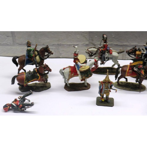 184 - TEN DELPRADO HAND PAINTED HORSE & RIDERS