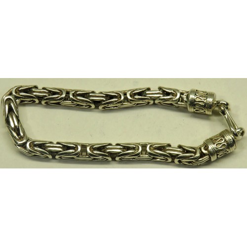 189 - VINTAGE STERLING SILVER BYZANTINE BRACELET