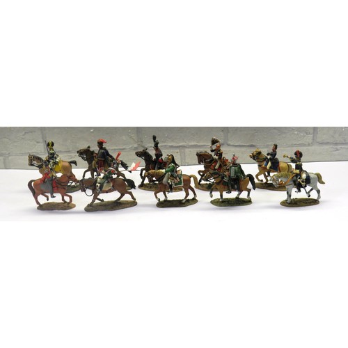 198 - TEN DELPRADO HAND PAINTED HORSE & RIDERS