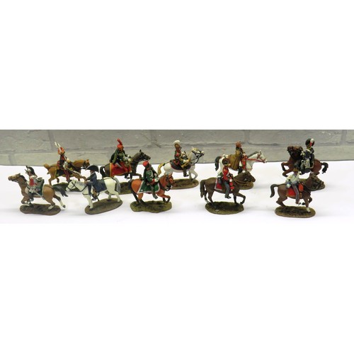 203 - TEN DELPRADO HAND PAINTED HORSE & RIDERS