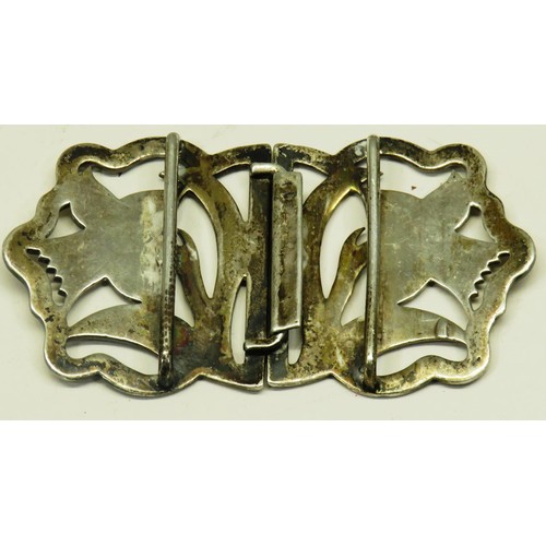 235 - ART NOUVEAU STERLING SILVER BELT BUCKLE