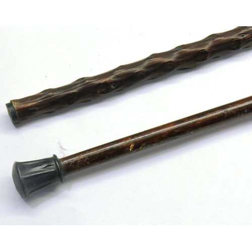 236 - TWO SILVER TOP WALKING STICKS