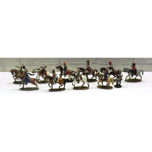 239 - TEN DELPRADO HAND PAINTED HORSE & RIDERS