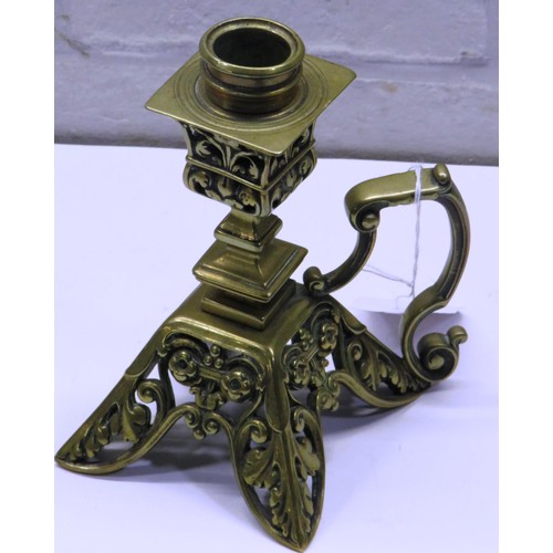 245 - BRASS ORNATE CANDLESTICK