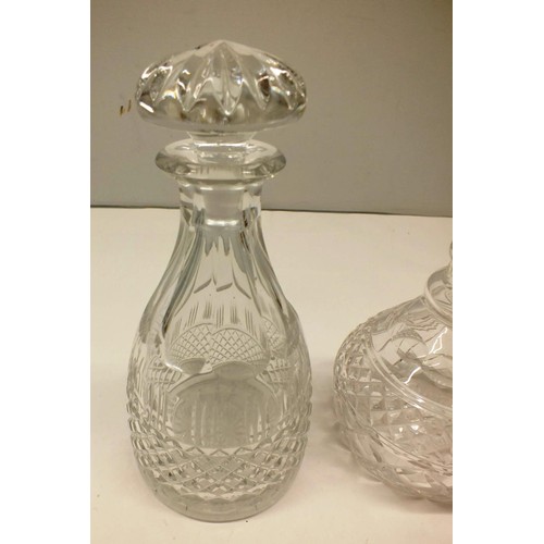 183 - TWO CUT CRYSTAL DECANTERS