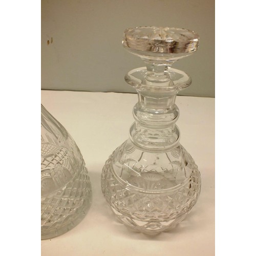 183 - TWO CUT CRYSTAL DECANTERS