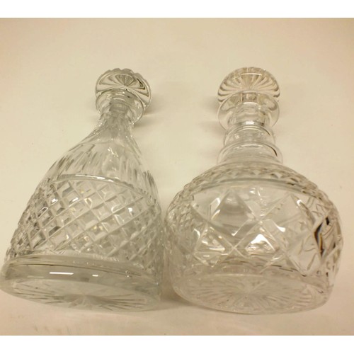 183 - TWO CUT CRYSTAL DECANTERS