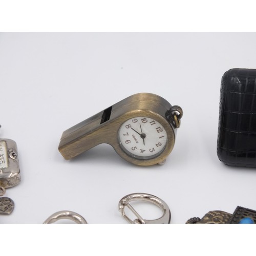 295 - SELECTION OF NOVELTY WATCHES/MINIATURE CLOCKS