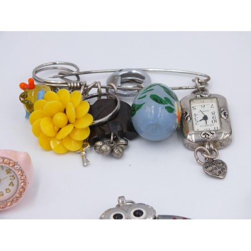 295 - SELECTION OF NOVELTY WATCHES/MINIATURE CLOCKS