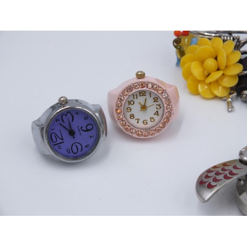 295 - SELECTION OF NOVELTY WATCHES/MINIATURE CLOCKS