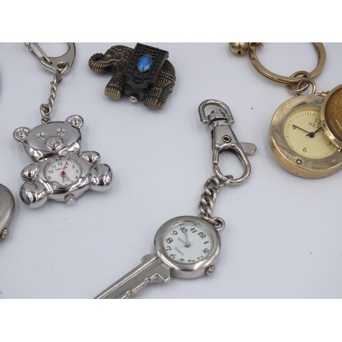 295 - SELECTION OF NOVELTY WATCHES/MINIATURE CLOCKS