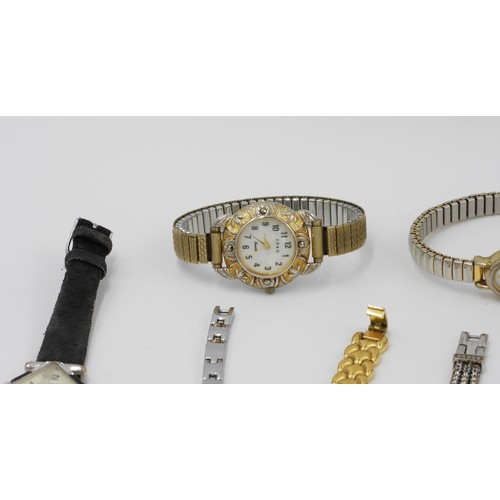 297 - TEN LADIES WATCHES WITH MOTHER OF PEARL FACES