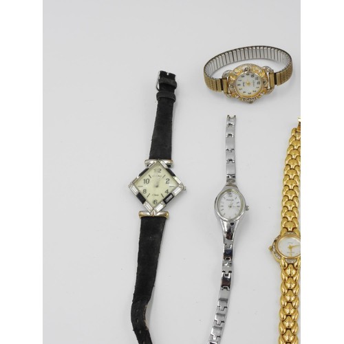 297 - TEN LADIES WATCHES WITH MOTHER OF PEARL FACES