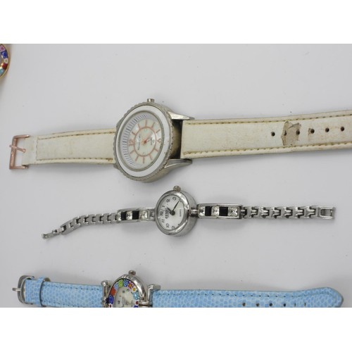 361 - TEN LADIES WATCHES WITH MOTHER OF PEARL FACES