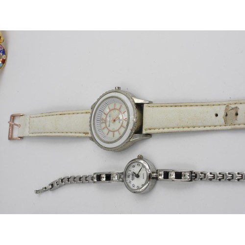 361 - TEN LADIES WATCHES WITH MOTHER OF PEARL FACES