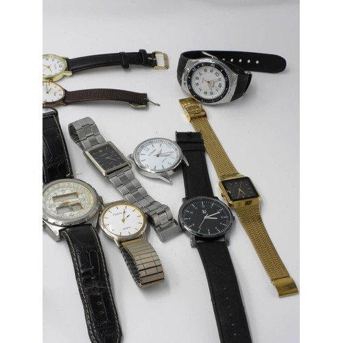 364 - TEN GENTS WATCHES AND A WATCH FACE