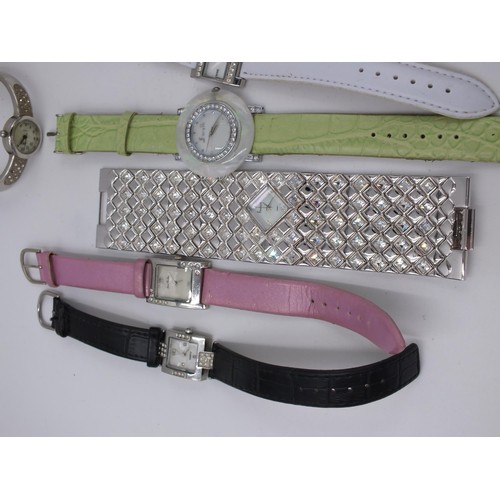 368 - 10x LADIES WATCHES WITH MOTHER OF PEARL FACES