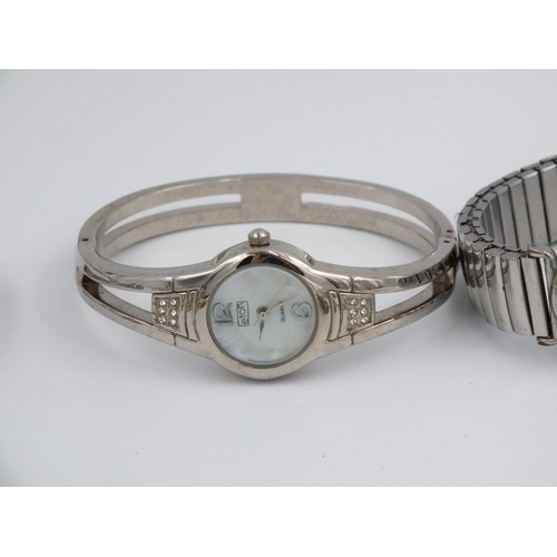 370 - 10x LADIES WATCHES WITH MOTHER OF PEARL FACES