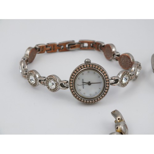 370 - 10x LADIES WATCHES WITH MOTHER OF PEARL FACES