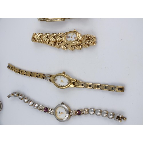 370 - 10x LADIES WATCHES WITH MOTHER OF PEARL FACES