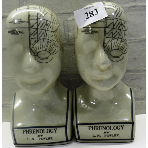 283 - TWO PHRENOLOGY HEADS