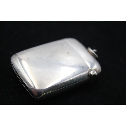 318 - Antique Hallmarked 1902 Chester STERLING SILVER Vesta / Match Case (21g)