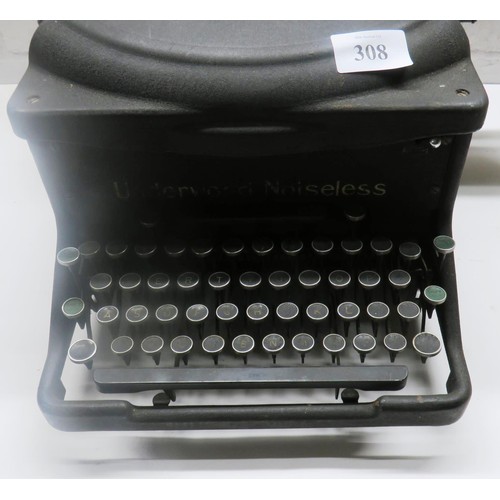 308 - ANTIQUE UNDERWOOD TYPRWRITER