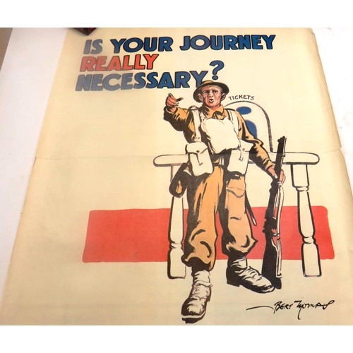 309 - COLLECTION OF VINTAGE POSTERS INCLUDES MINISTRY OF HEALTH AND ROYAL NAVY