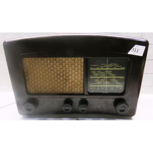 311 - VINTAGE BROWN BAKELITE COSSOR RADIO