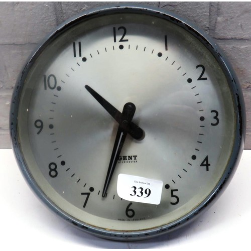 339 - VINTAGE GENTS OF LEICESTER SLAVE ELECTRIC WALL CLOCK