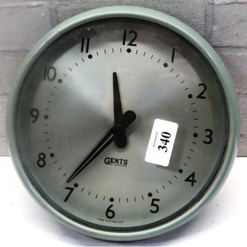 340 - VINTAGE GENTS OF LEICESTER SLAVE ELECTRIC WALL CLOCK