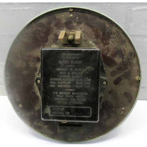 340 - VINTAGE GENTS OF LEICESTER SLAVE ELECTRIC WALL CLOCK