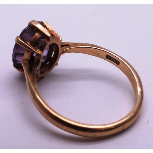 398 - 9 CARAT GOLD LADIES COCKTAIL RING- SIZE R- 3.45G