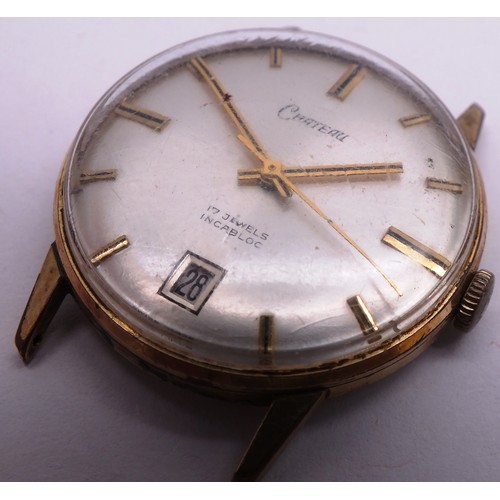 423A - TWO GOLD PLATED MENS WATCHES- OMEGA AND CHATEAU