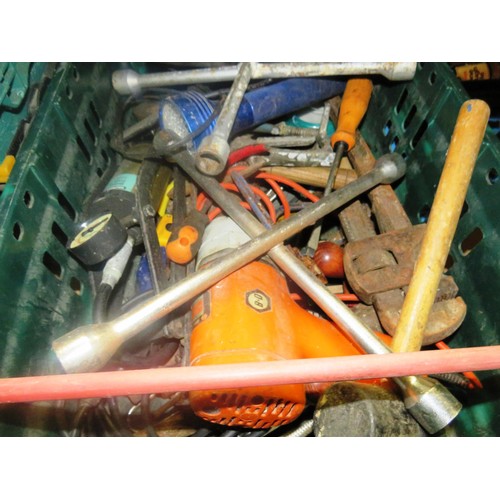 499 - GOOD BOX LOT OF OLD TOOLS