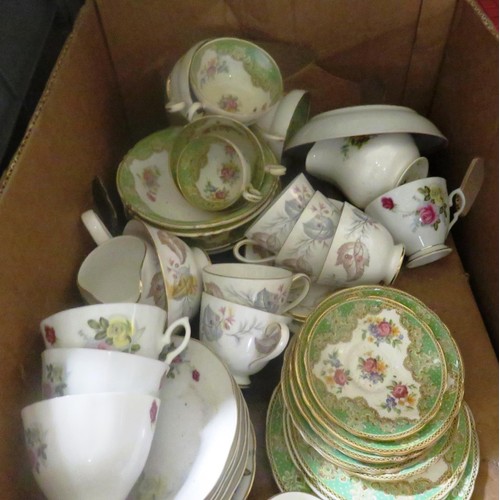 529 - BOX OF CHINA PART TEA SETS