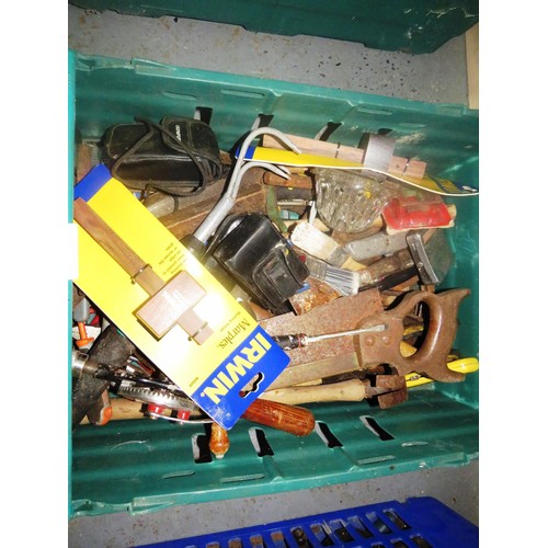 537 - BOX LOT OF OLD TOOLS