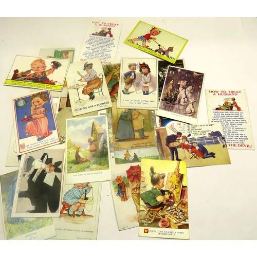 502 - COLLECTION OF 26 COMIC POSTCARDS