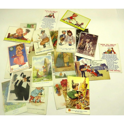 502 - COLLECTION OF 26 COMIC POSTCARDS