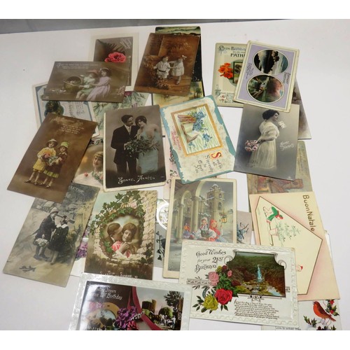 503 - COLLECTION OF 55 GREETING POSTCARDS