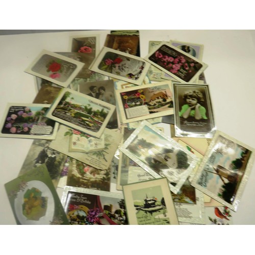 503 - COLLECTION OF 55 GREETING POSTCARDS