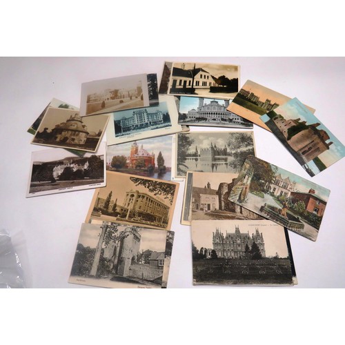 504 - COLLECTION OF 71 ITEMS OF BUILDINGS POSTCARDS & PHOTOS