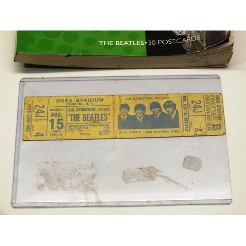 359 - BEATLES POSTCARDS & CONCERT TICKET FROM USA