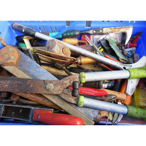 564 - BOX OF OLD TOOLS