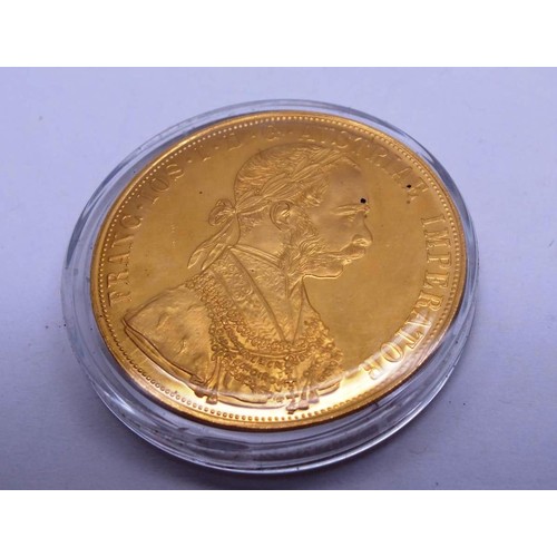 439 - AUSTRIAN 4 DUCAT 1915 GOLD COIN- WEIGHT 13.963G